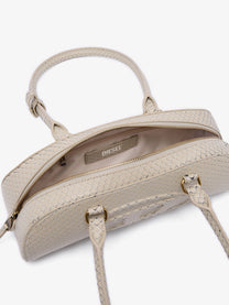 Diesel Women's Python Effect Leather Shoulder Bag Beige