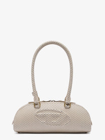 Diesel Women's Python Effect Leather Shoulder Bag Beige