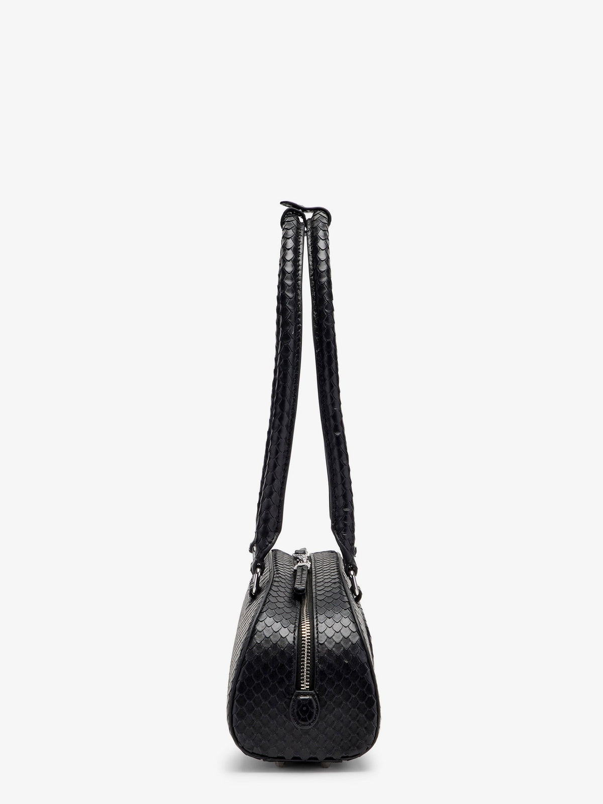Diesel Women's Python Effect Leather Shoulder Bag Black