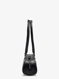 Diesel Women's Python Effect Leather Shoulder Bag Black