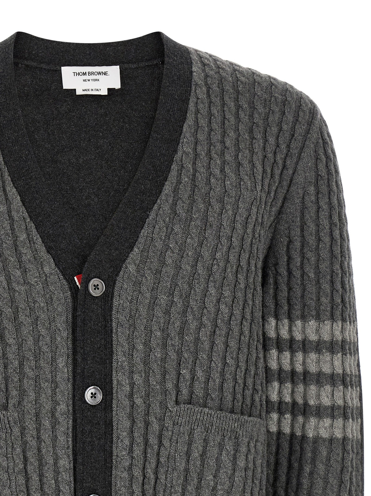 Thom Browne Trompe Lœil Cardigan Grey