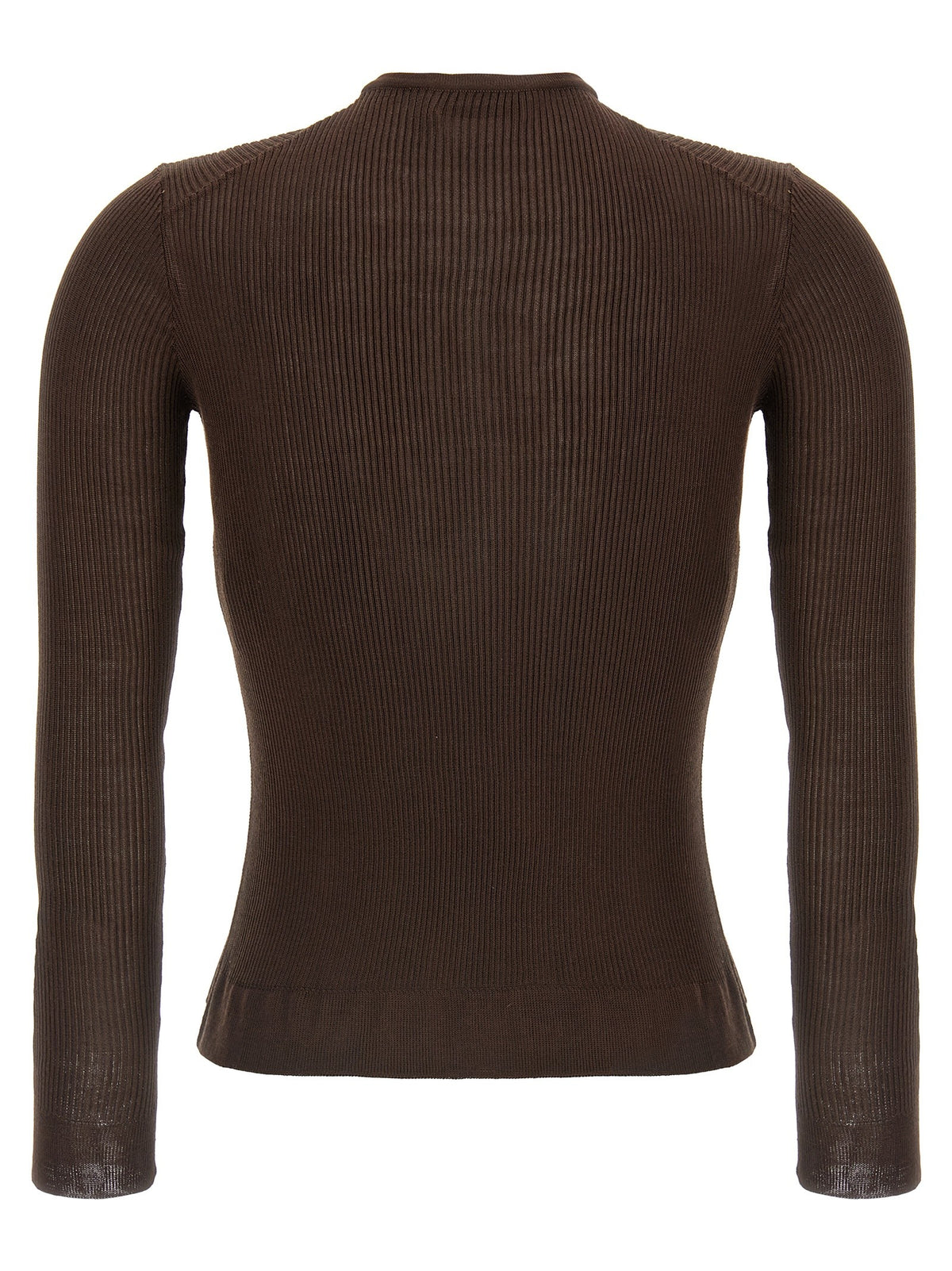 Magda Butrym Silk Sweater Brown