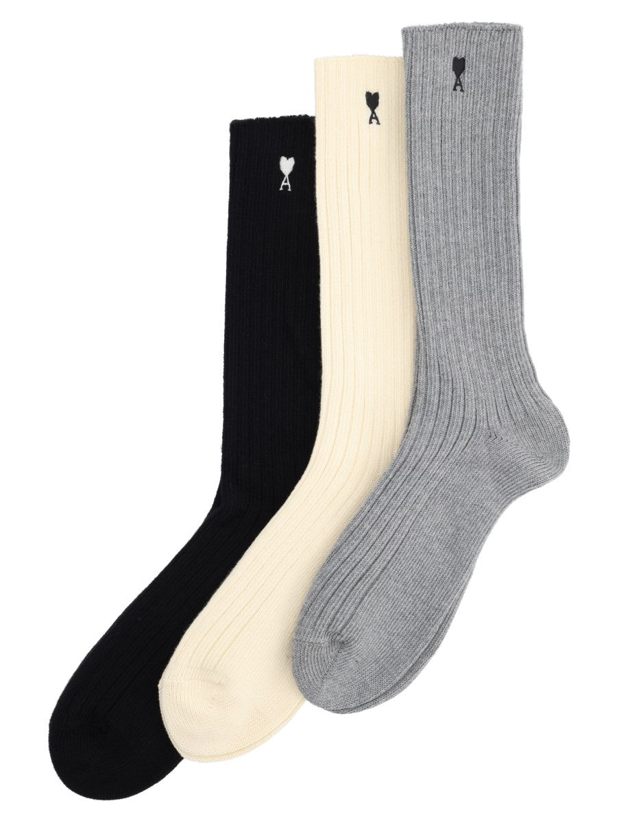 Ami Paris Unisex Calzini Ami DE Coeur Multicolor