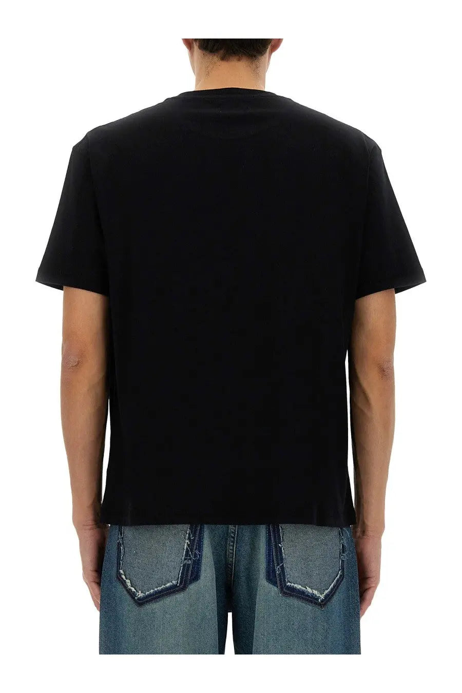 3.paradis men’s crystal shirt black short-sleeved crew neck t-shirt made of soft cotton for casual wear
