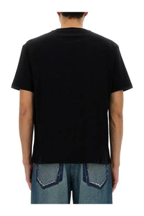 3.paradis men’s crystal shirt black short-sleeved crew neck t-shirt made of soft cotton for casual wear