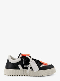Off-White Men's Court Low Top Leather Sneakers Black