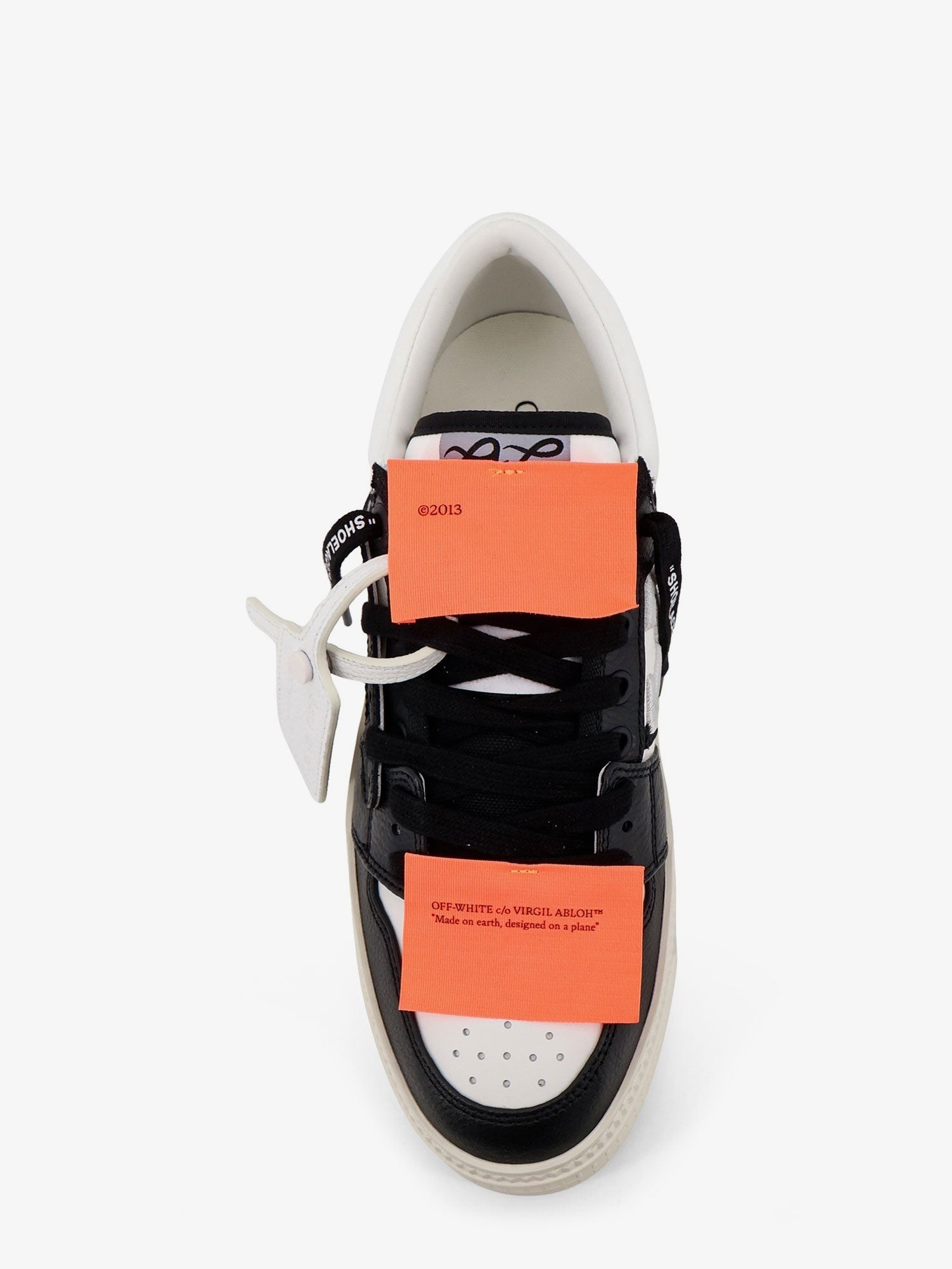 Off-White Men's Court Low Top Leather Sneakers Black