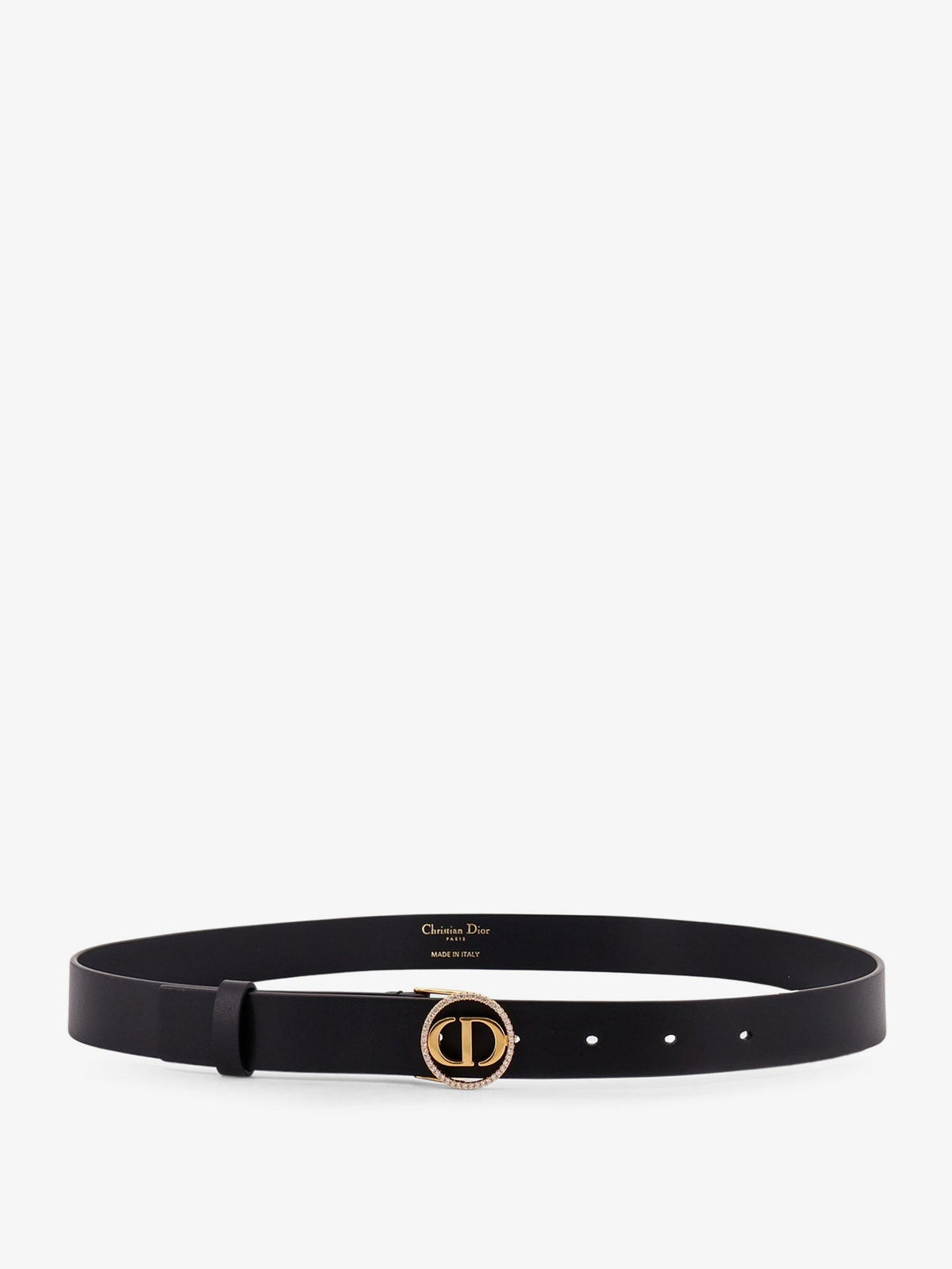 Dior Women's Montaigne Leather Belt Black