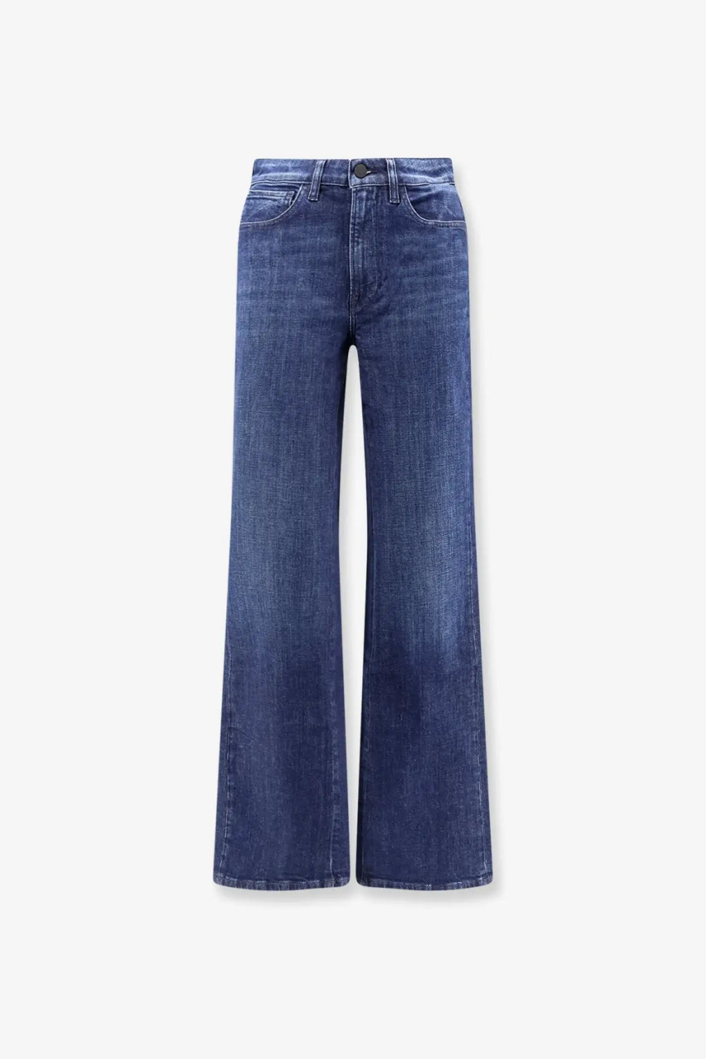 3x1 women’s farrah jeans high-waisted denim with straight-leg cut and faded blue wash front view