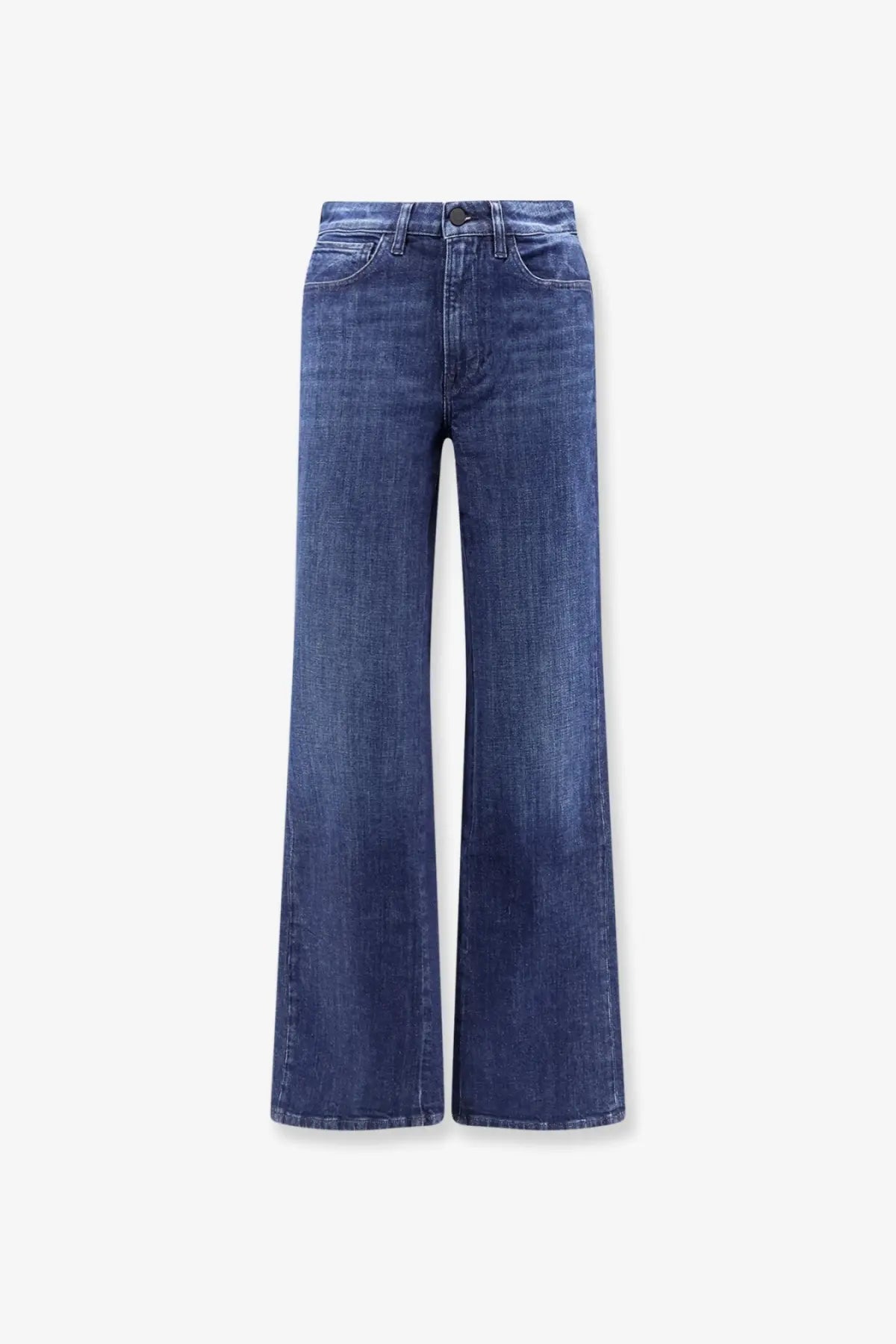 3x1 women’s farrah jeans high-waisted denim with straight-leg cut and faded blue wash front view