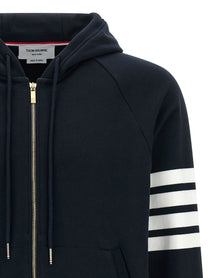 Thom Browne Bar Hoodie Blue