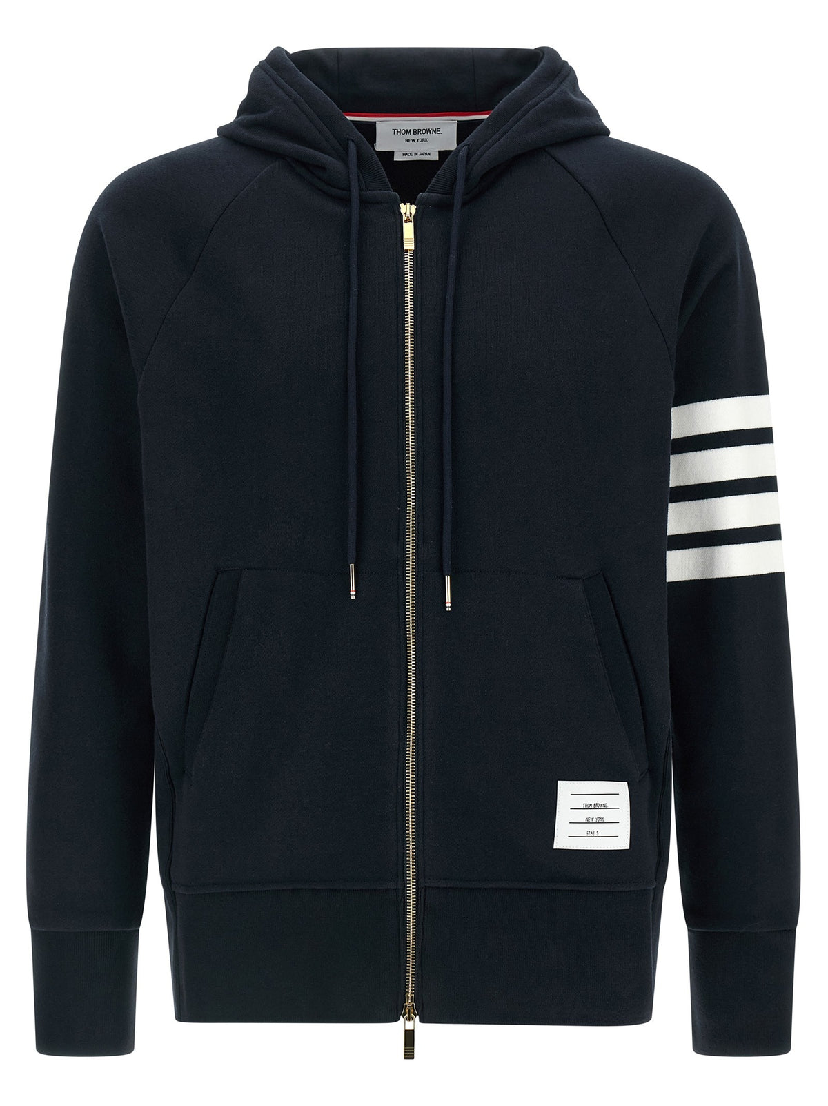 Thom Browne Bar Hoodie Blue
