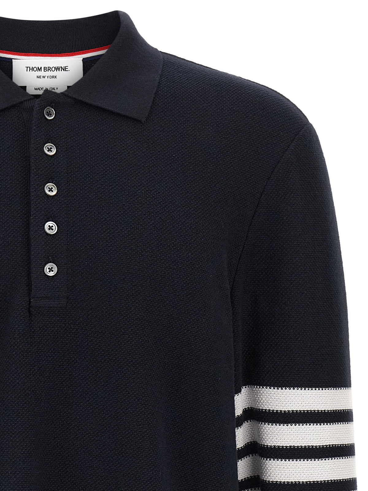 Thom Browne Bar Polo Shirt Blue, view 3