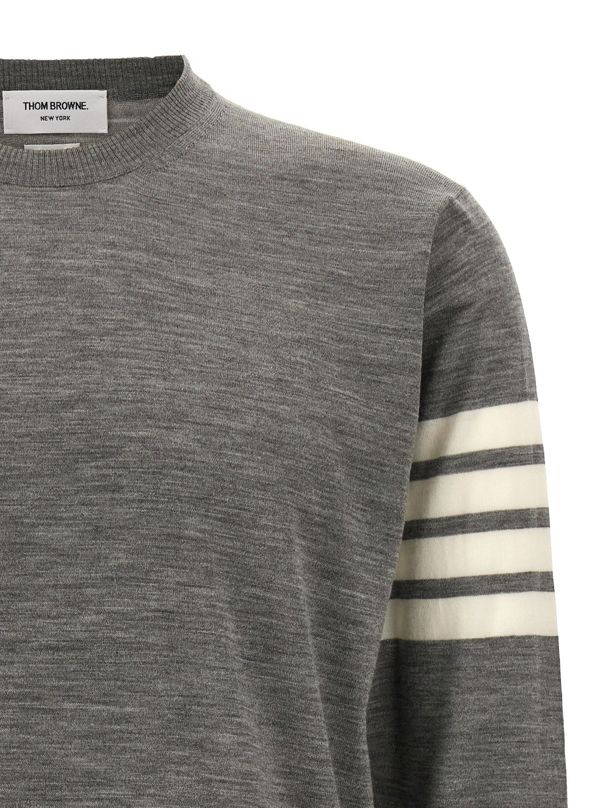 Thom Browne Bar Sweater Grey