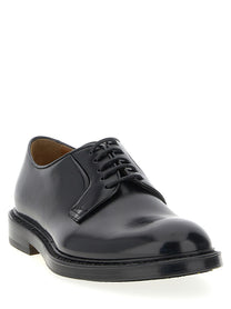 Doucal's Men's Derby Leather Lace up Shoe Black