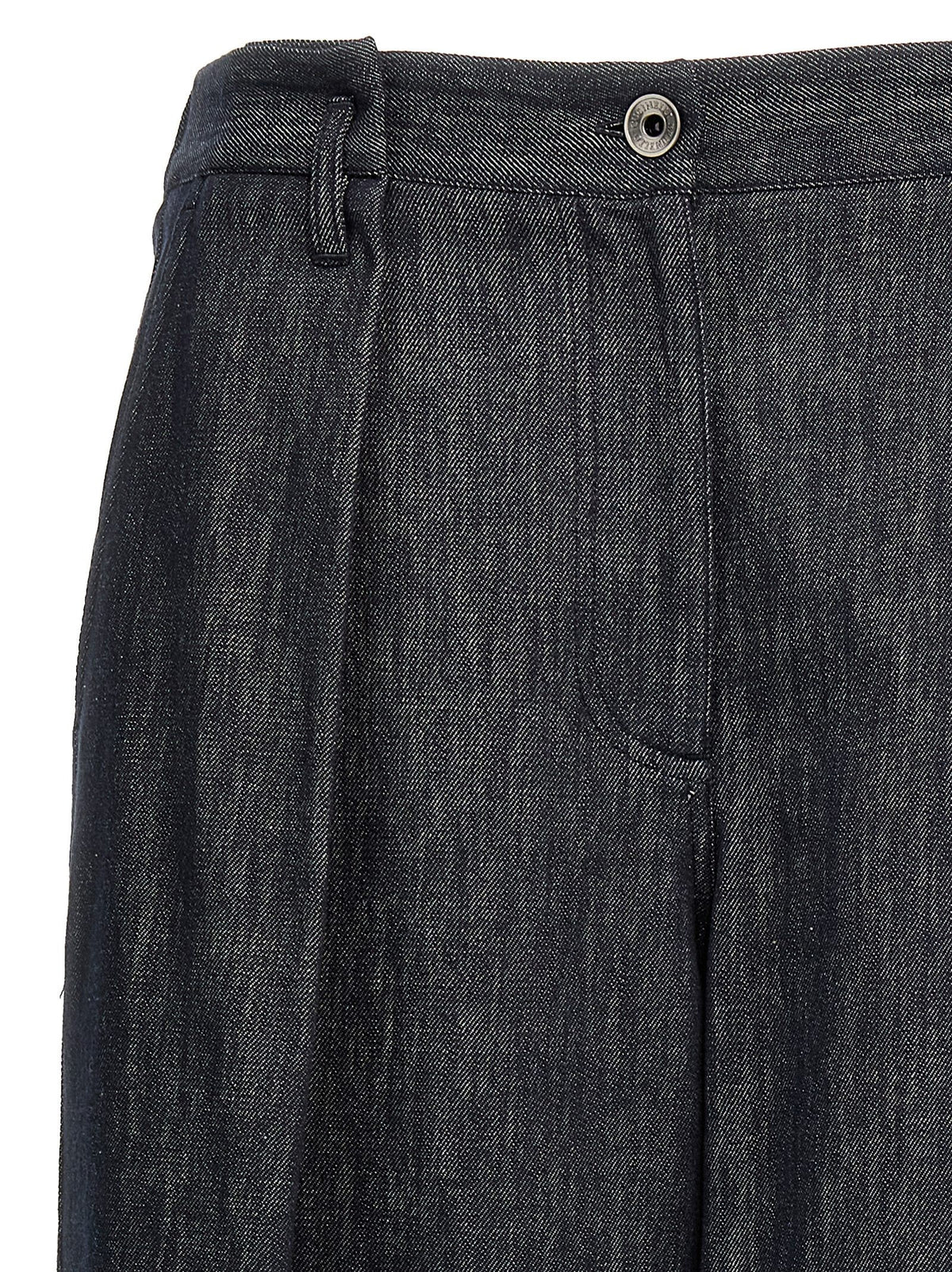Brunello Cucinelli Line Pleated Pants Blue