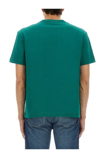 A.P.C men’s boxy solid emerald green short-sleeved cotton t-shirt perfect for casual wear