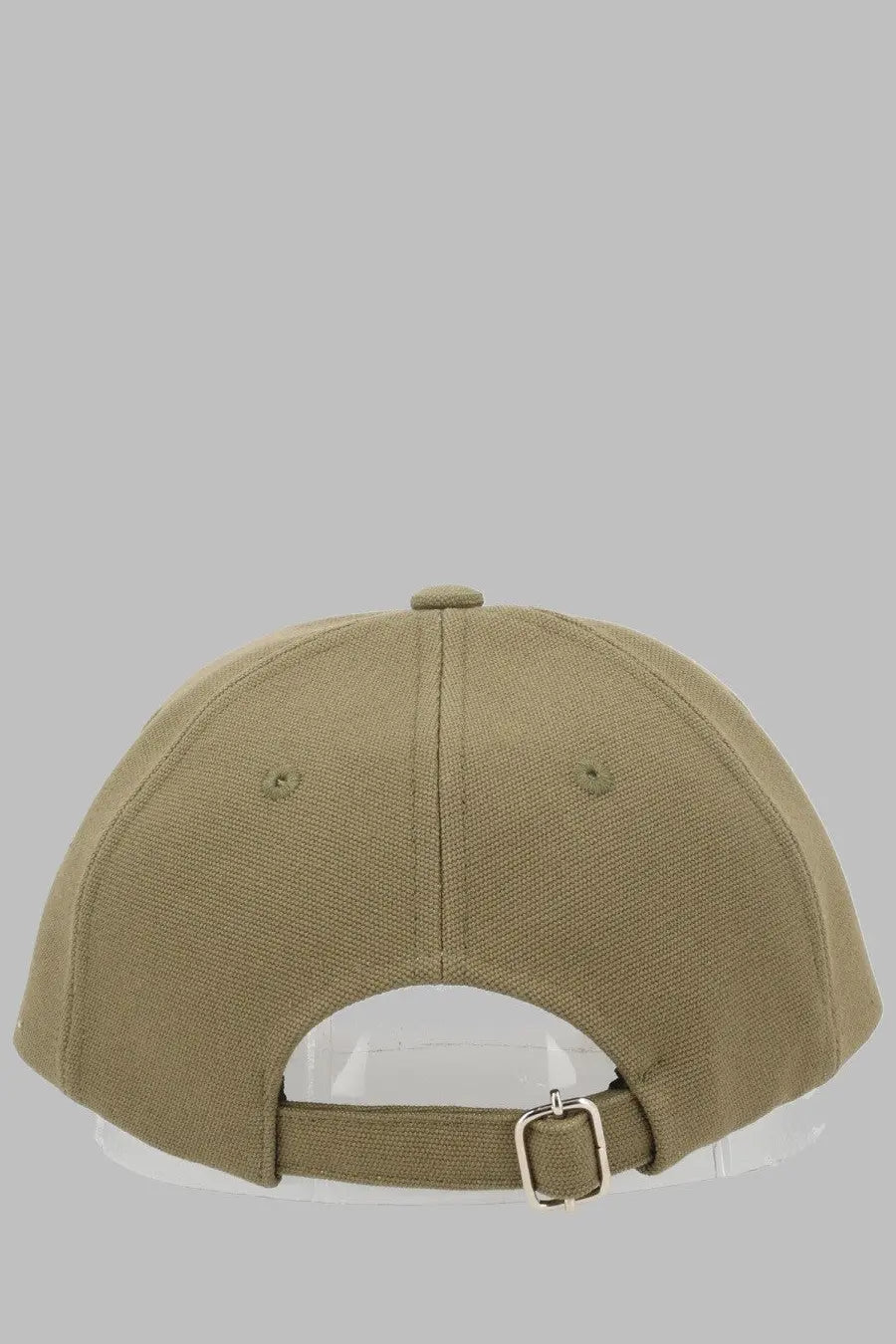 A.p.c men’s cappello da baseball charlie green khaki baseball cap with fabric strap and silver-toned buckle back view