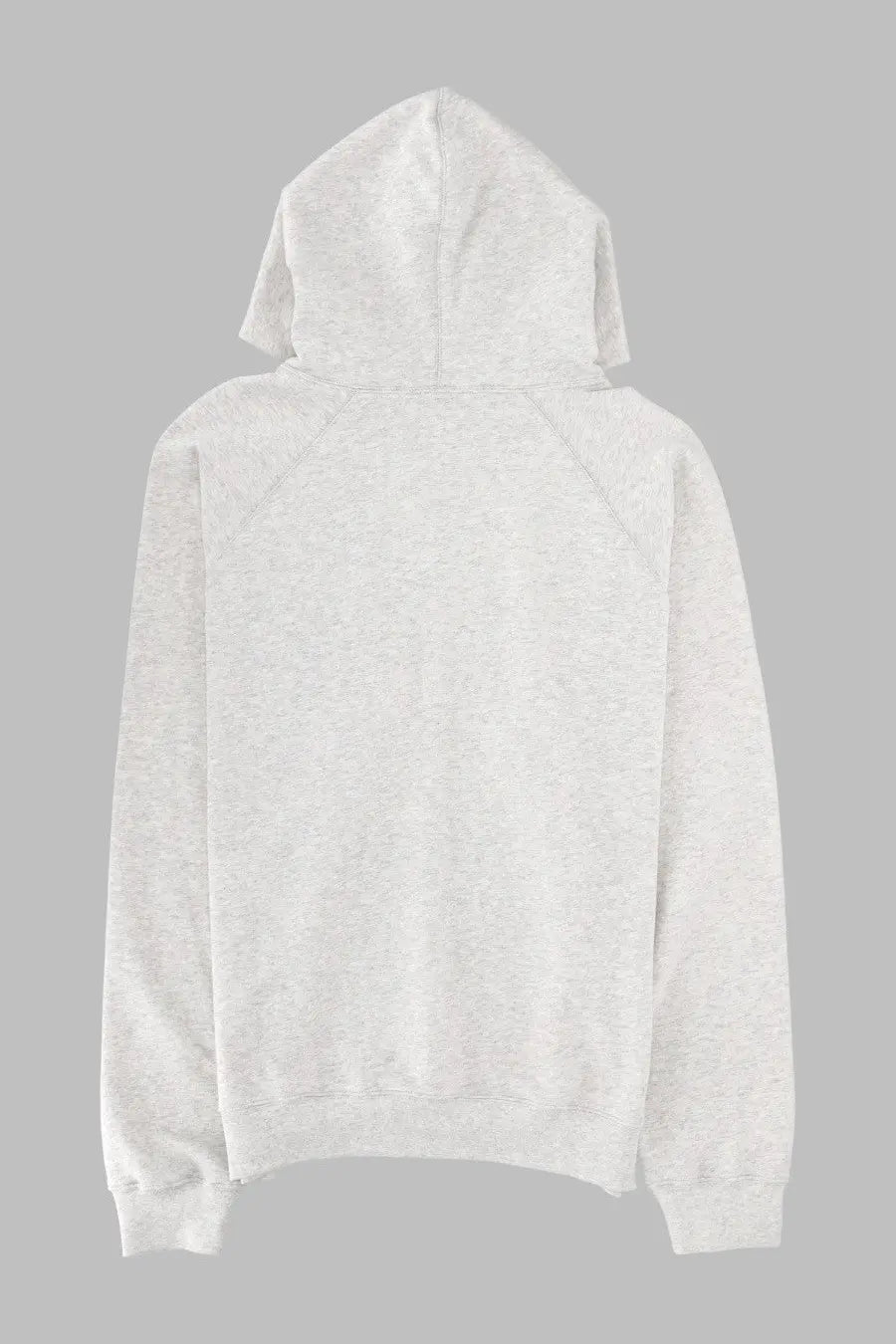 A.p.c mens felpa con grey soft heathered white hooded sweatshirt with ribbed cuffs and hem