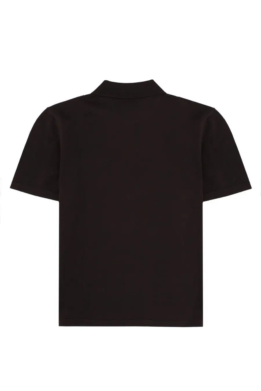 A.p.c men’s black short-sleeved polo shirt with classic collar and minimalist design in cotton material