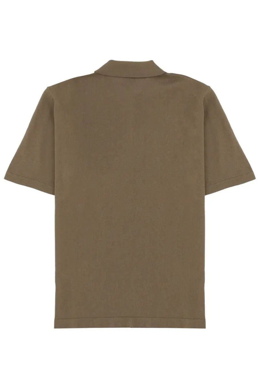 A.P.C men’s polo green short-sleeved shirt in olive with classic collar and neatly stitched hem