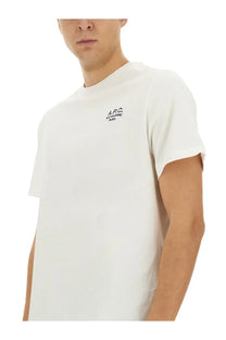 A white a.p.c men’s standard shirt made from cotton perfect for casual or office wear