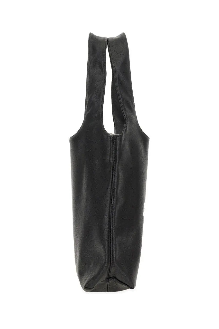 A.p.c unisex borsa con black black faux leather tote bag with sleek minimalist design and vertical zipper closure
