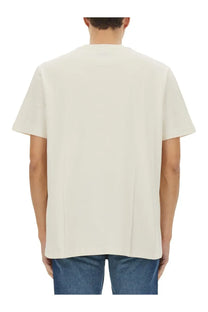 Off-white relaxed-fit cotton t-shirt with crew neck and short sleeves in A.P.C unisex shirt Lenny white style