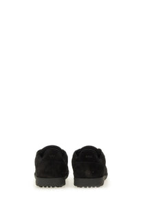 A.P.C unisex sneaker Moe black low-top with black suede matte finish and rubber soles