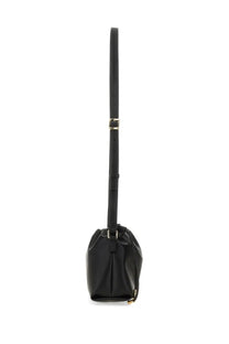 A.P.C women’s bag Ninon mini black leather bucket bag with long adjustable strap and gold-tone hardware