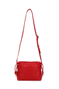 A.P.C women’s ninon mini red crossbody bag with sleek minimalist design and adjustable strap