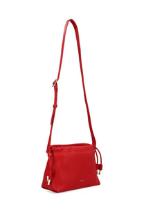A.p.c women’s ninon mini red crossbody bag with sleek minimalist design and adjustable strap