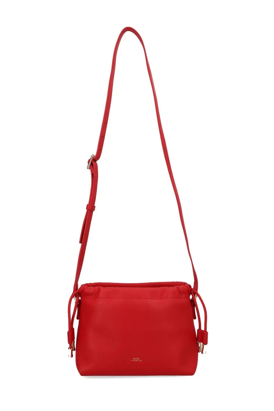 A.P.C women’s Ninon mini red crossbody bag with sleek minimalist design and adjustable strap