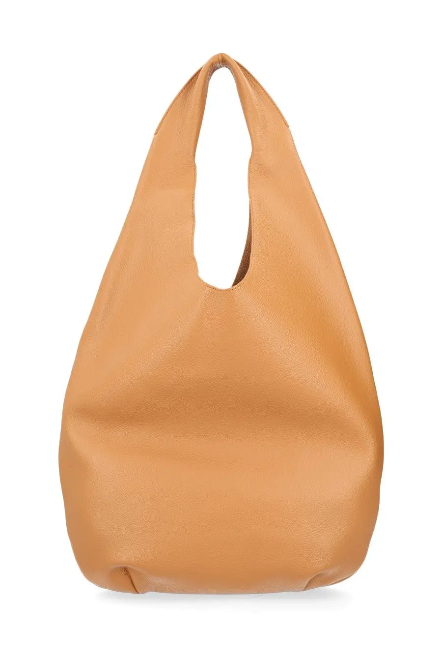 A.P.C women’s borsa le neige beige tan leather tote bag with minimalist design and soft slouchy silhouette