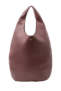 A.P.C women’s borsa le neige multicolor sleek burgundy leather hobo bag with minimalist design and subtle brand logo