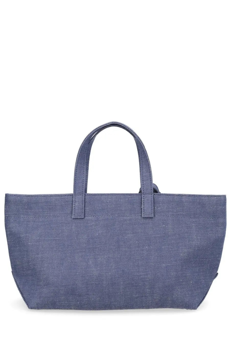 A.P.C women’s borsa tote drummer small blue navy denim tote bag with sturdy handles and minimalist design
