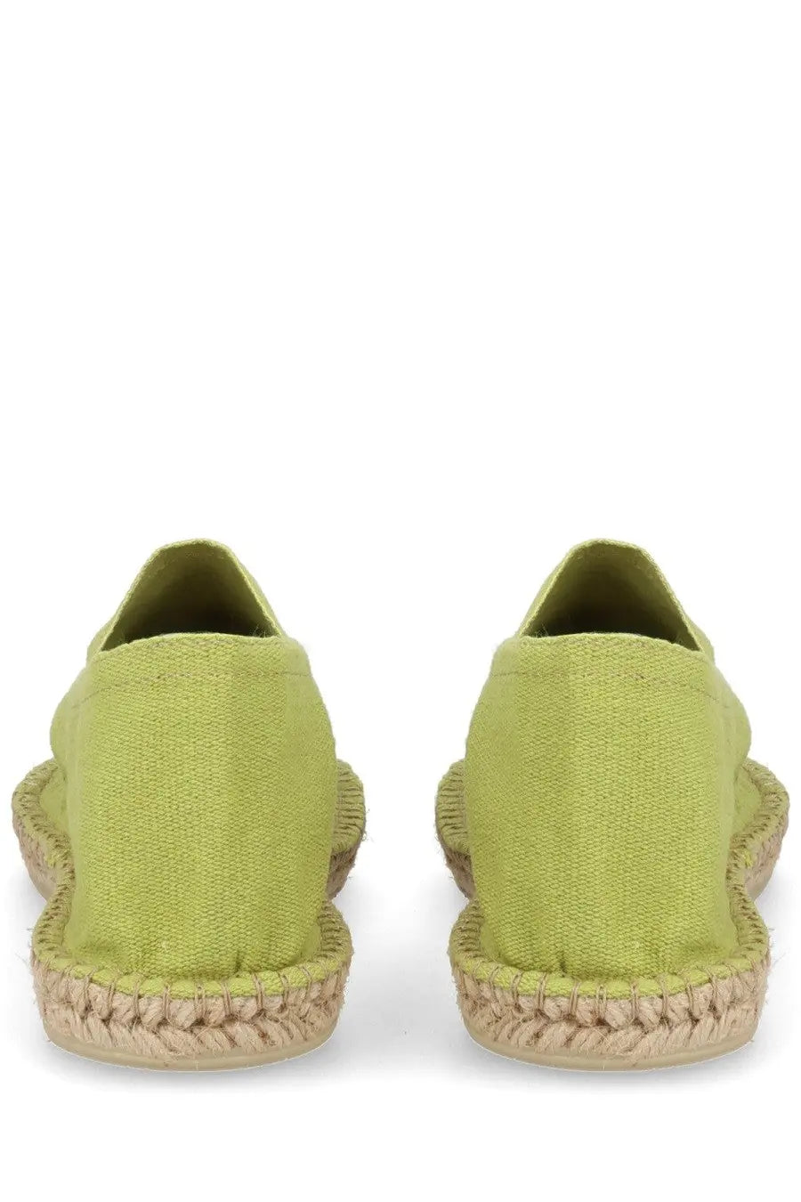 A.P.C womens espadrilla lime green canvas espadrilles with braided jute sole for casual summer wear
