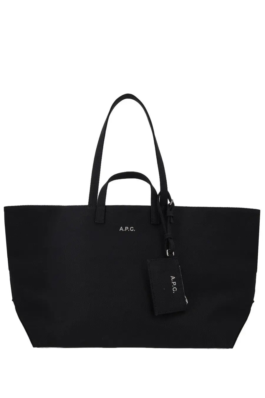 Black a.p.c. women’s le drummer tote bag in black leather with spacious design for everyday use