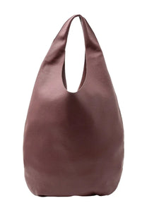A.p.c women’s le neige bag red sleek matte brown leather shoulder bag with minimalist design and soft slouchy silhouette