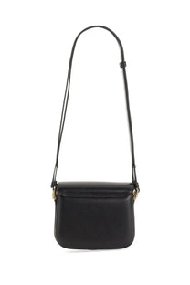 A.P.C women’s mini grace bag black leather crossbody with gold-tone hardware and slender adjustable strap