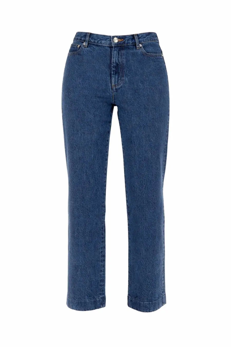 A.P.C women’s new sailor pants blue straight-leg denim jeans with classic five-pocket design