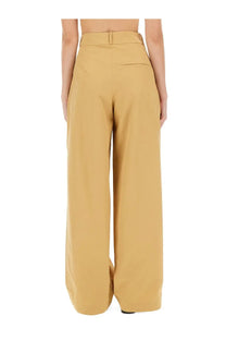 A.p.c women pants veronica yellow tan wide-leg high waist trousers with structured fit for stylish comfort