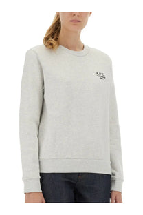 A.P.C. women’s grey Rue Madame sweatshirt made of soft material for casual and comfortable wear