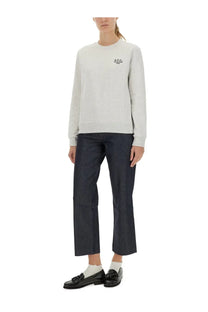 A light gray a.p.c. women’s sweatshirt made of soft material ideal for casual wear