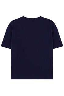 A.P.C women’s navy blue short-sleeved cotton shirt perfect for casual wear in a classic fit