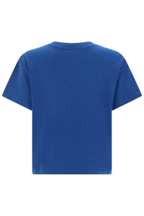 A.P.C women’s blue short-sleeved t-shirt with a simple crew neck design for casual wear