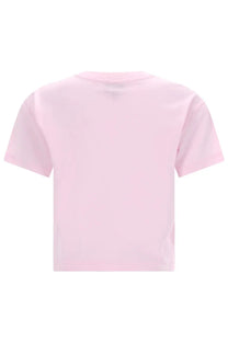 A soft pink short-sleeved APC women’s shirt with a simple crew neck design perfect for casual wear