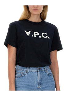 Black a.p.c. women’s con blue shirt made of soft cotton with button-down front and classic collar design