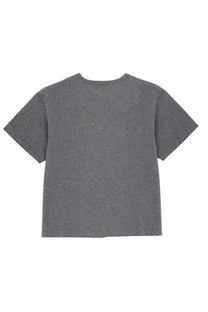 A.P.C women’s gray heathered cotton t-shirt with relaxed fit and short sleeves perfect for casual wear