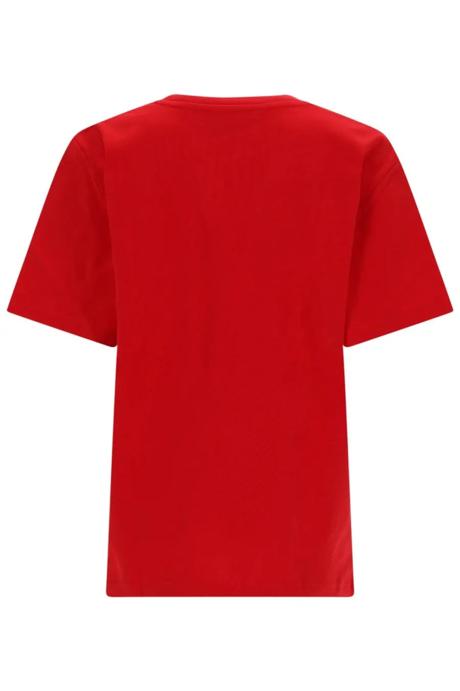 A.p.c women’s red cotton t-shirt with a simple crew neck and short sleeves front view